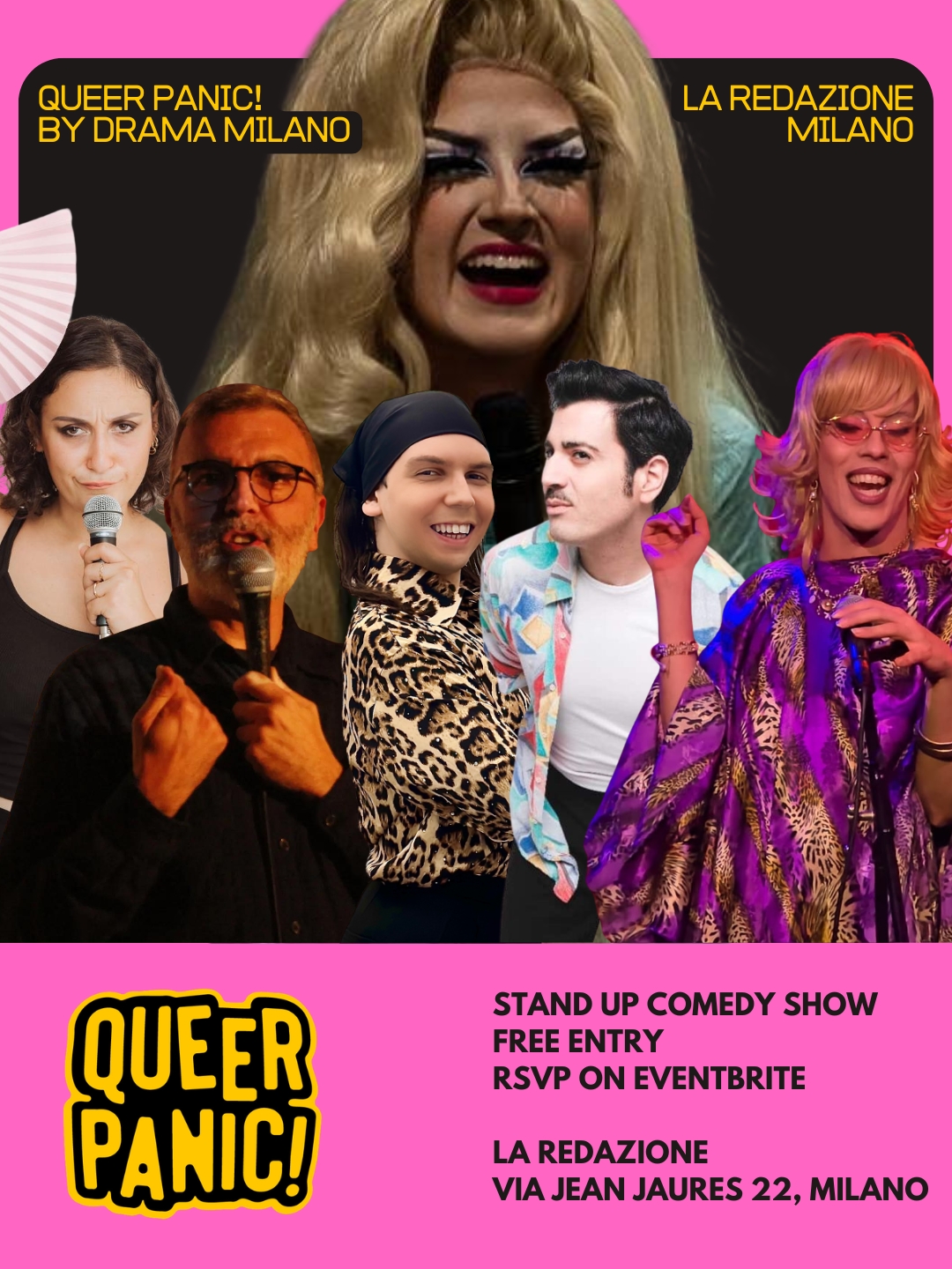 Locandina di QUEER PANIC! a La Redazione, Milano, 18 aprile 2026